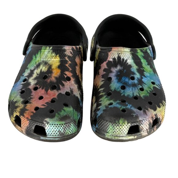 Crocs Classic Clog Black Groovy Tie-Dye Size 3 Juniors - Picture 5 of 6